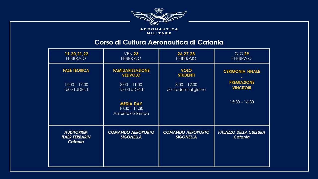 calendario corso cultura aeronautica